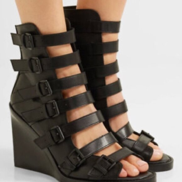 ANN DEMEULEMEESTER NWOB Gladiator Leather Wedge Sandal - Picture 3 of 11